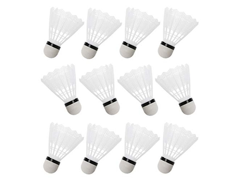 12Pcs White Badminton Shuttlecocks