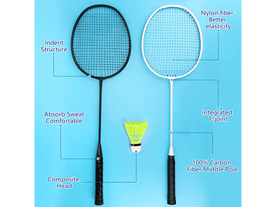 20 Pcs Badminton Rackets Set with 24 Shuttlecocks
