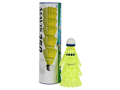 350 Nylon Shuttlecock with Blue Cap Yellow