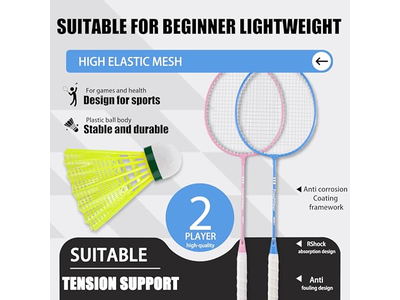 Badminton Racket Set with Carrying Bag