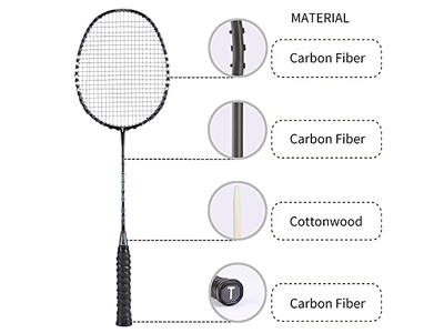 Professional Badminton Rackets Set of 4